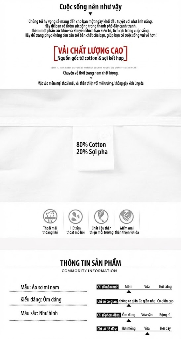 Áo Sơ Mi Nam Tay Ngắn Cotton Cổ Trụ Họa Tiết Cung Đình Màu Đen, Trắng chi tiết 3
