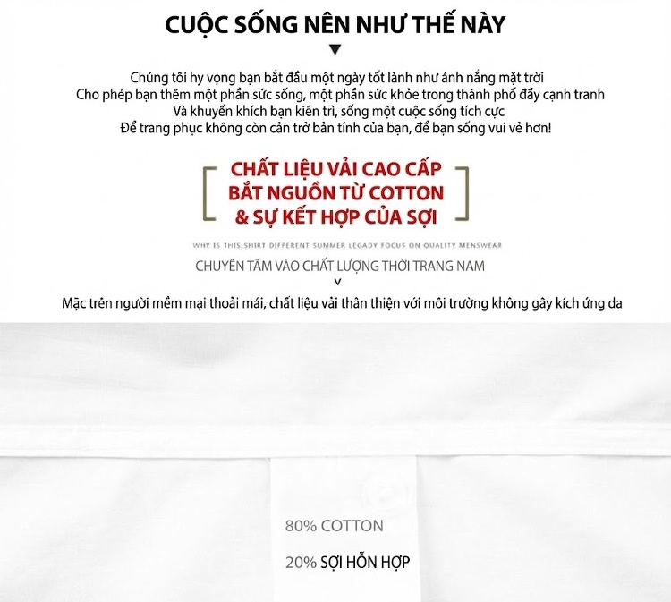 Áo Sơ Mi Nam Tay Ngắn Cổ Trụ Xếp Ly Thêu Họa Tiết Phong Cách Mùa Hè Màu Đen, Trắng chi tiết 3