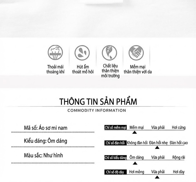 Áo Sơ Mi Nam Tay Ngắn Cổ Trụ Xếp Ly Thêu Họa Tiết Phong Cách Mùa Hè Màu Đen, Trắng chi tiết 4