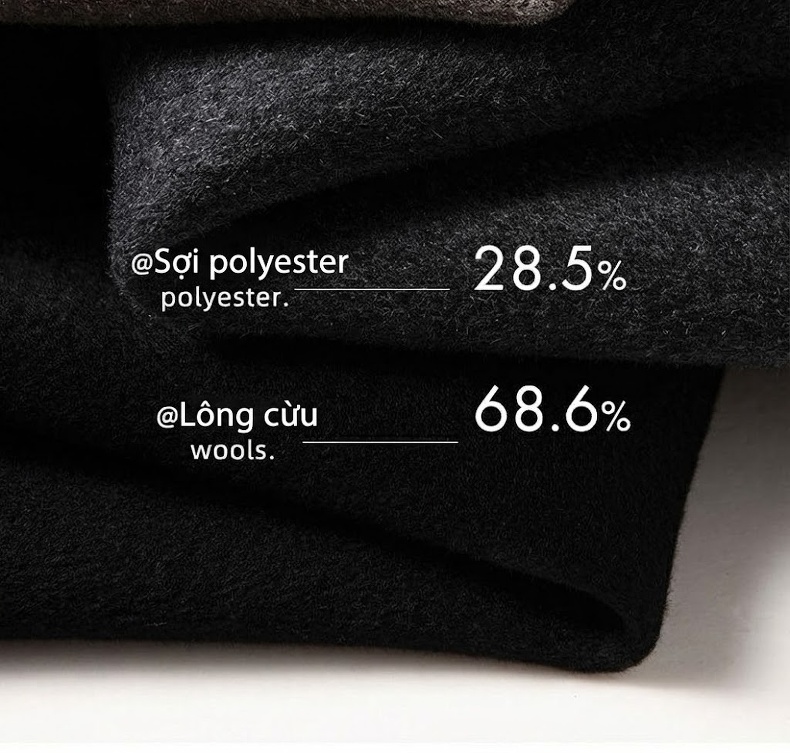 Áo Blazer Nam Cao Cấp Thu Đông Lông Cừu Lót Lông Vũ Màu Nâu, Xám chi tiết 3