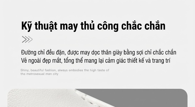 Giày Lười Nam Da Thật Phong Cách Hàn Quốc Chiều Cao Đế Khoảng 2cm Màu Nâu, Trắng, Đen chi tiết 13