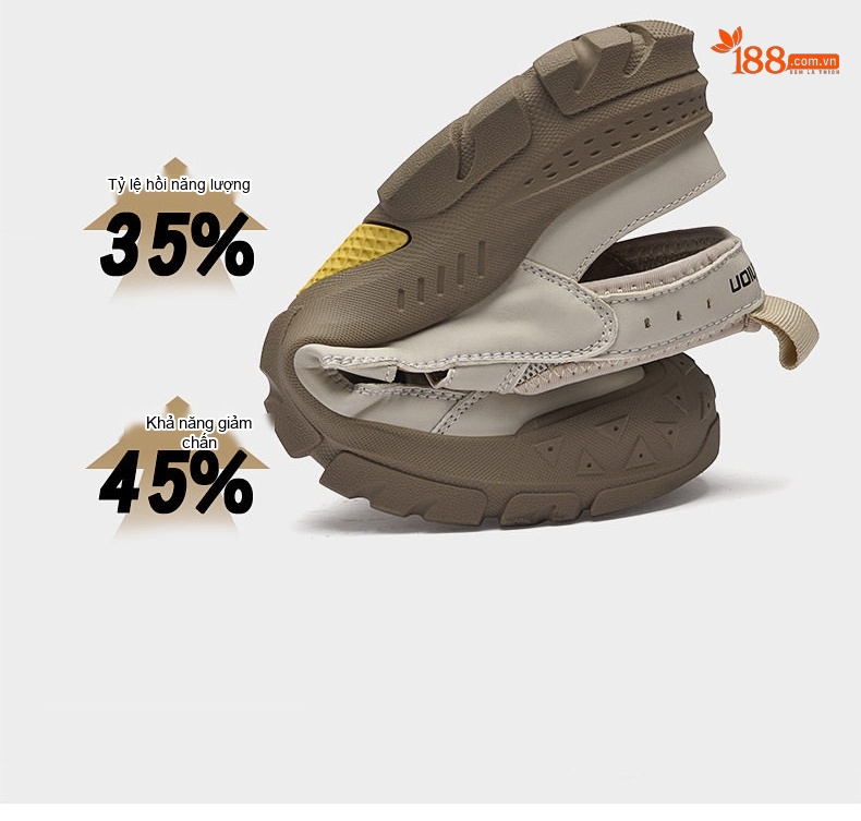 Dép Sandal Nam Mũi Bít Lưới Thoáng Khí Size Lớn Đế Cao 3cm chi tiết 6
