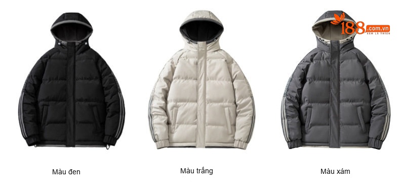 Áo Khoác Cotton Nam Dáng Rộng Có Mũ Trùm Đầu Dày Dặn Phong Cách Đường Phố Màu Đen, Xám, Kem... chi tiết 12