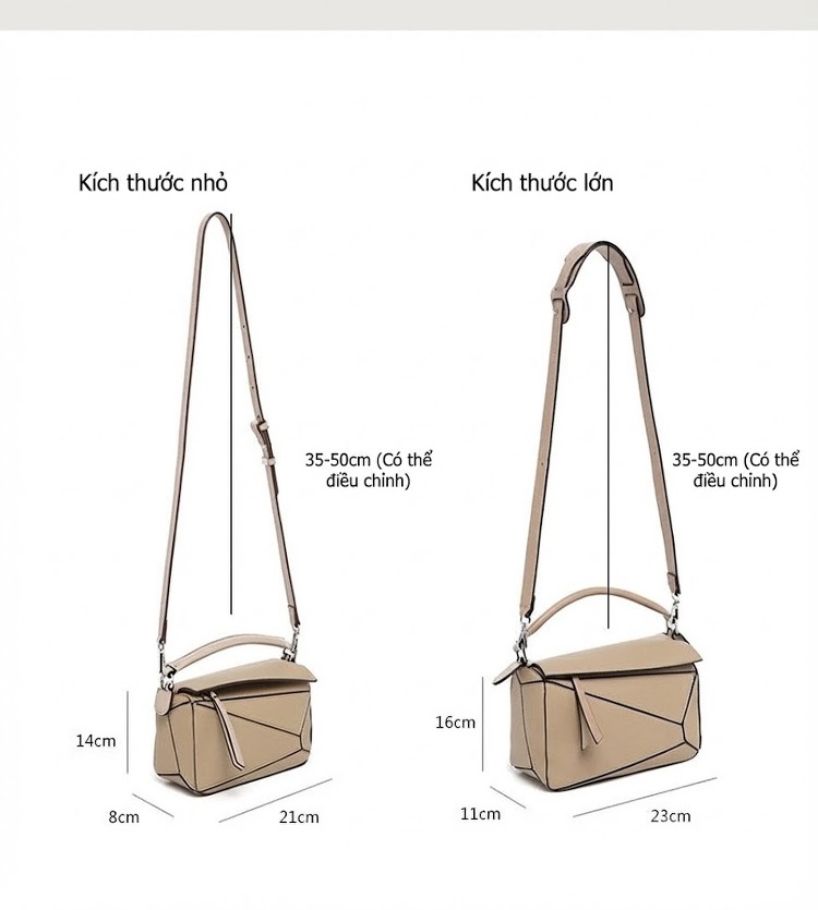 Túi Xách Nữ Mini Họa Tiết Trám Da Mềm Hình Học, Túi Đeo Vai, Túi Xách Tay Màu Đen, Nâu, Xám, Xanh... chi tiết 6