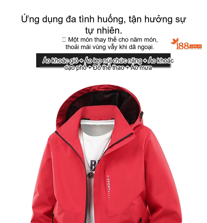 Áo Khoác Dù Nam Mùa Thu Đông Dáng Rộng Lót Lông Cừu Giữ Ấm Màu Xám, Xanh Dương, Đỏ, Đen... chi tiết 10