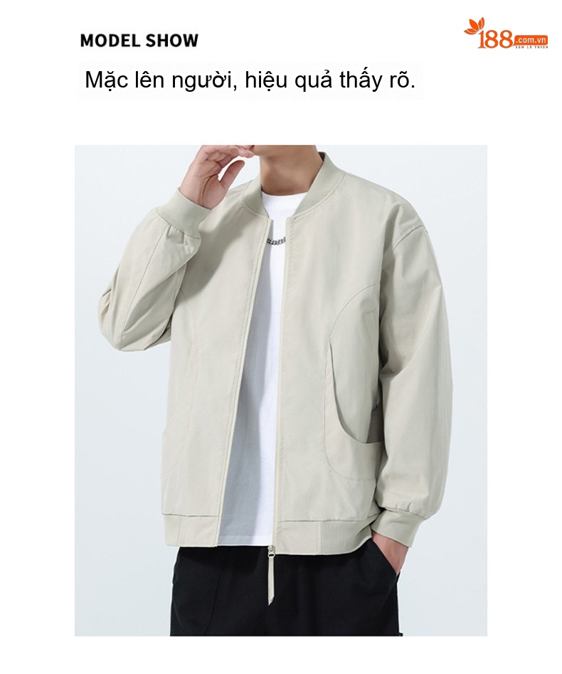 Áo Khoác Bomber Nam Phong Cách Mỹ Form Rộng Chống Gió chi tiết 21