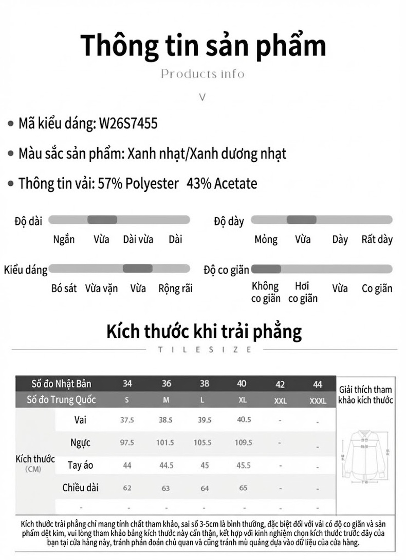 Áo Sơ Mi Nữ Cổ Bèo Tay Lỡ Màu Xanh Lục Nhạt Thiết Kế Thanh Lịch chi tiết 4