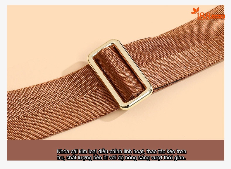 Túi đeo chéo nữ vải canvas mini kiểu dáng thể thao chi tiết 6