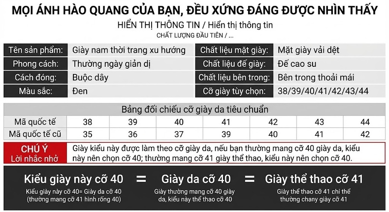 Giày Thể Thao Nam Vải Dệt Kim Thoáng Khí Chiều Cao Đế Khoảng 3cm Màu Đen chi tiết 4
