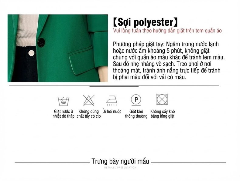 Áo Khoác Blazer Nữ Dáng Rộng Thiết Kế Cá Tính Có Lớp Lót Cotton Màu Đen, Xanh Lá, Nâu chi tiết 20
