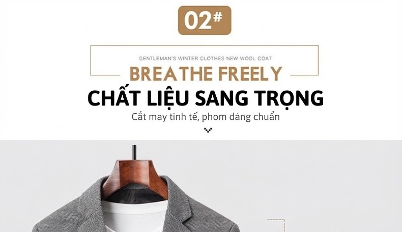 Áo Vest Nam Mùa Thu Đông Vải Nỉ Kiểu Hàn Quốc Dáng Ôm Màu Xanh, Xám, Nâu chi tiết 4