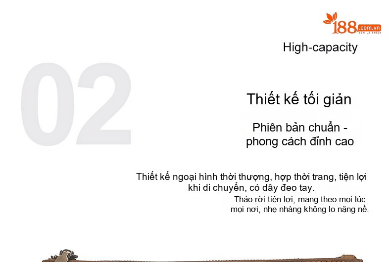 Ví Cầm Tay Nam/Nữ Phong Cách Retro Da Mờ Màu Nâu chi tiết 8
