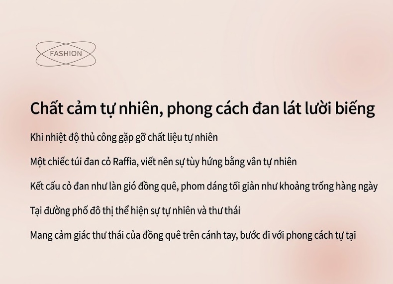 Túi Xách Tay/Đeo Vai Nữ Lớn Cao Cấp Đan Lát Thủ Công Bãi Biển Đi Biển Màu Be, Vàng chi tiết 3