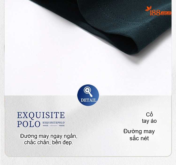 Áo Polo Nam Cotton Tay Ngắn Form Rộng Cổ Bẻ Thanh Lịch Màu Trắng, Xanh Đen, Xanh Navy chi tiết 29