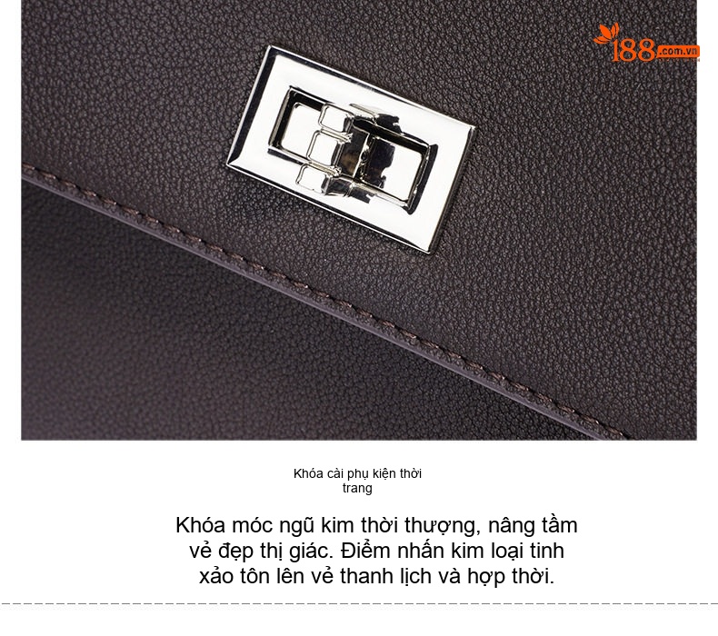 Túi Đeo Vai/Đeo Chéo Nữ Da Bóng Thiết Kế Tối Giản, Thời Trang, Đựng Được Nhiều Đồ Màu Xanh, Nâu, Đen chi tiết 14