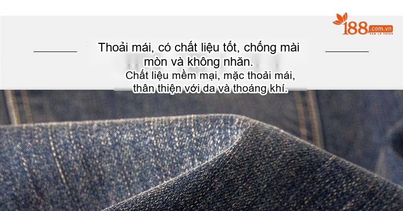 Quần Jean Nam Ống Suông Rộng Co Giãn Phong Cách Retro Màu Xanh Denim chi tiết 8