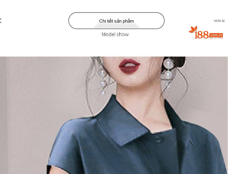 Váy Sơ Mi Nữ dáng chữ A Chiết Eo Phong Cách Retro Màu Đen, Xanh Dương chi tiết 2