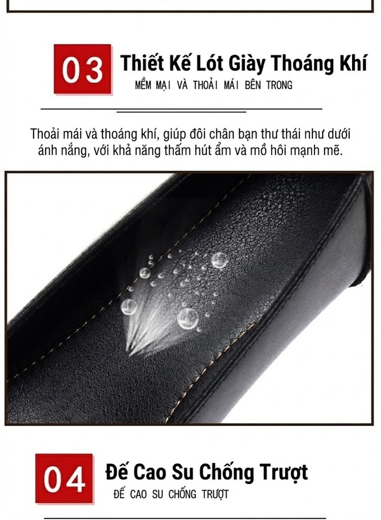 Giày Búp Bê Nữ Da Thật Đế Xuồng Chiều Cao Đế Khoảng 3cm Mũi Tròn Màu Đen, Nâu, Trắng chi tiết 5