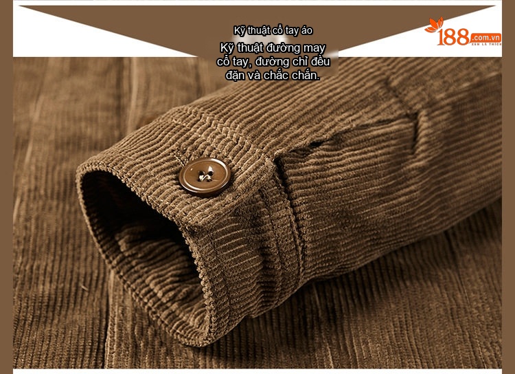 Áo Khoác Bông Nam Cổ Lông Cừu Non Vải Cotton Dày Dặn Màu Nâu, Đen, Xám chi tiết 27