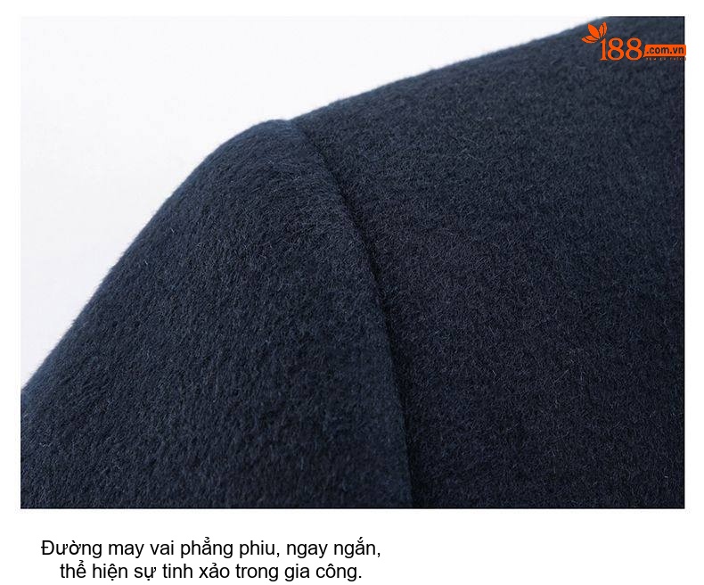 Áo Vest/Blazer Nam 100% Lông Cừu Màu Đen, Xanh Navy chi tiết 18