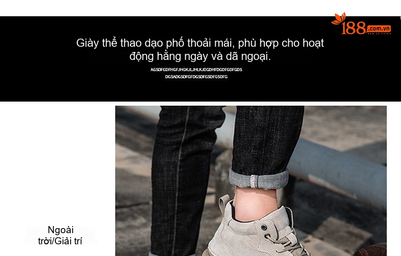 Giày Martin Nam Cổ Cao Da Mờ Buộc Dây Đế Chống Trượt Chiều Cao Đế Khoảng 4cm Màu Xám, Đen chi tiết 4