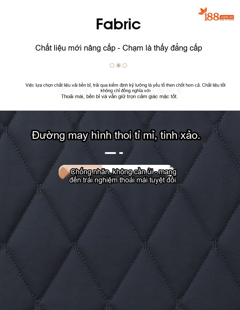 Áo Khoác Bông Nam Có Mũ Trùm Đầu Cotton Lót Lụa Tằm Ngắn Tay Giữ Ấm Màu Đen, Xanh Navy chi tiết 5