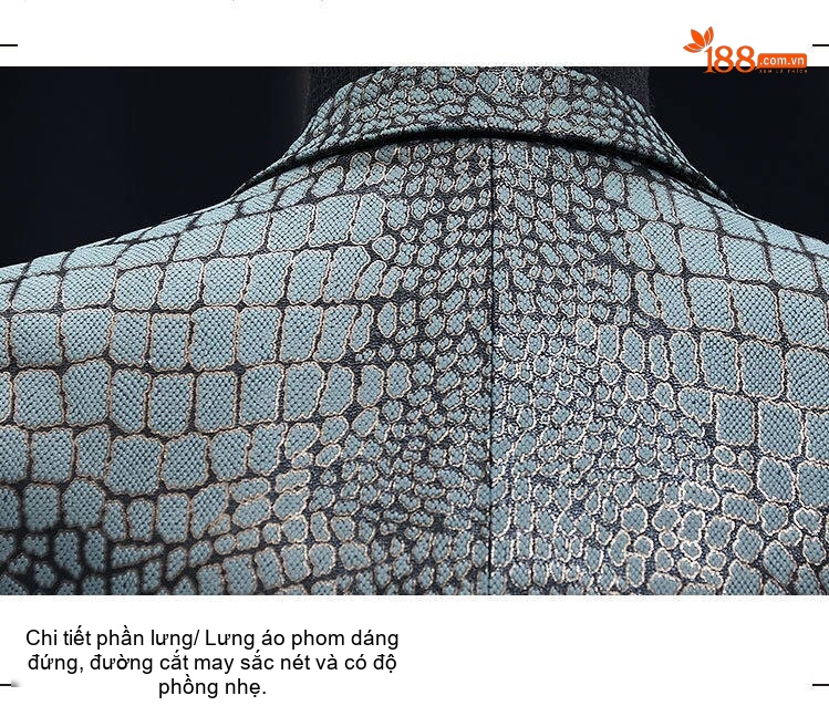 Áo Khoác Blazer Nam Da Cừu Ngắn Tay Phong Cách Hàn Quốc Màu Xám Đen chi tiết 10