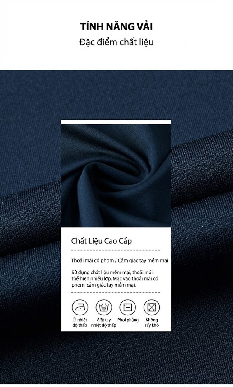 Áo Polo Nam Dài Tay Lông Cừu Mềm Mại Kiểu Dáng Business Màu Xanh Navy, Xám, Đỏ Gạch, Nâu... chi tiết 2