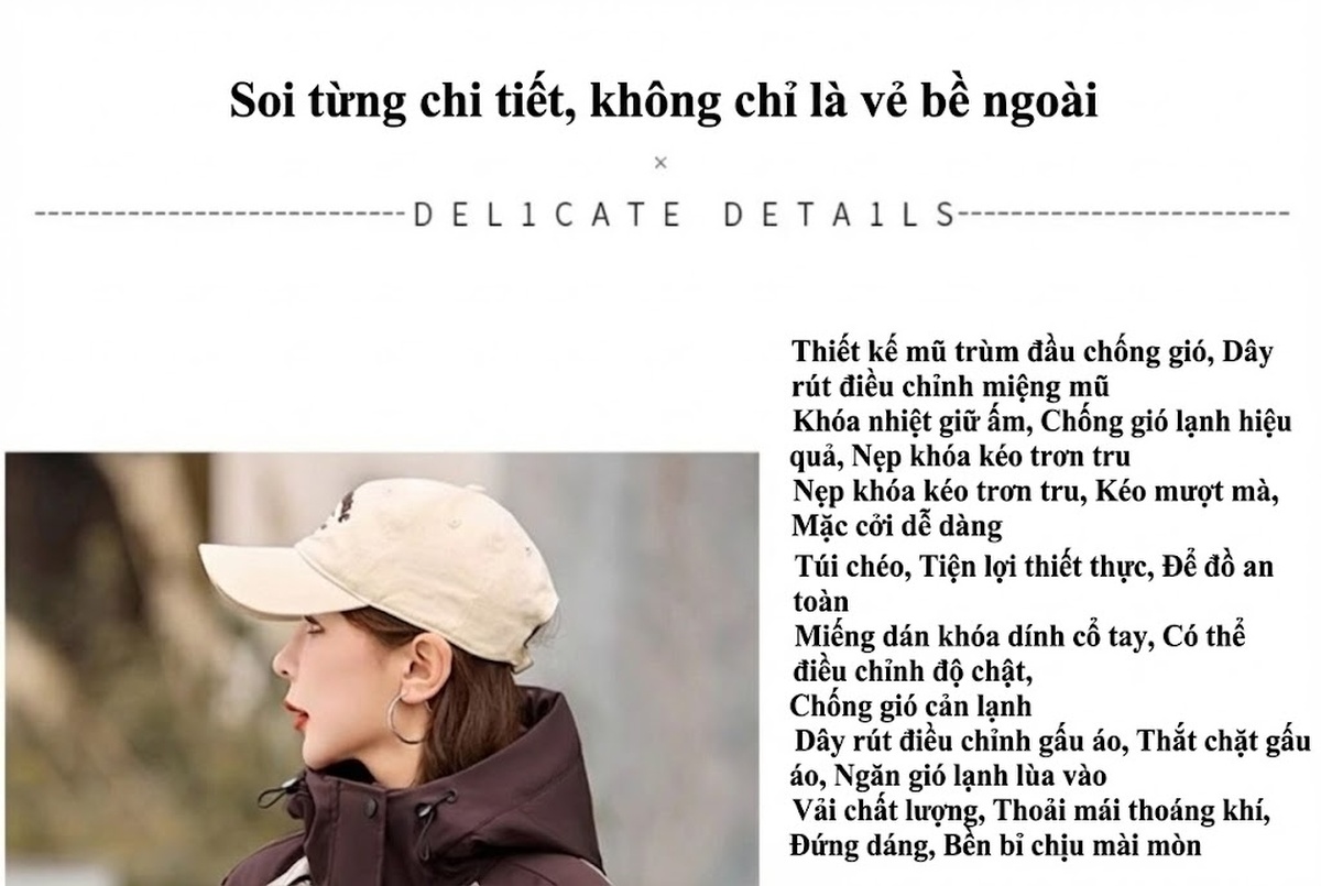Áo Khoác Phao Nữ Dáng Dài Có Mũ Trùm Đầu Lót Lông Vũ Trắng Dáng Rộng Màu Vàng, Nâu, Trắng, Đen... chi tiết 11