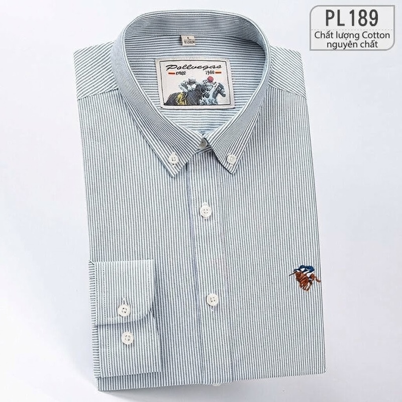 Áo Sơ Mi Tay Dài Nam Cotton Dáng Ôm Thời Trang Công Sở Màu Trắng, Xanh Dương, Hồng, Tím...