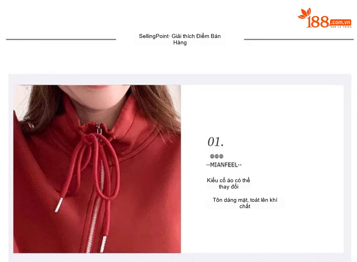 Bộ Đồ Nữ Thu Đông Áo Hoodie Quần Ống Rộng Phong Cách Hàn Quốc Màu Đỏ chi tiết 3