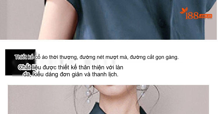 Váy Sơ Mi Nữ dáng chữ A Chiết Eo Phong Cách Retro Màu Đen, Xanh Dương chi tiết 3