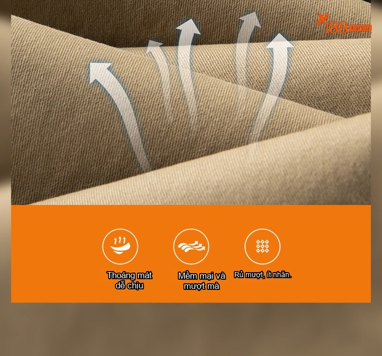 Quần Dài Nam Cotton Dáng Suông Ống Đứng Phong Cách Công Sở Màu Be, Trắng, Đen, Xám chi tiết 16