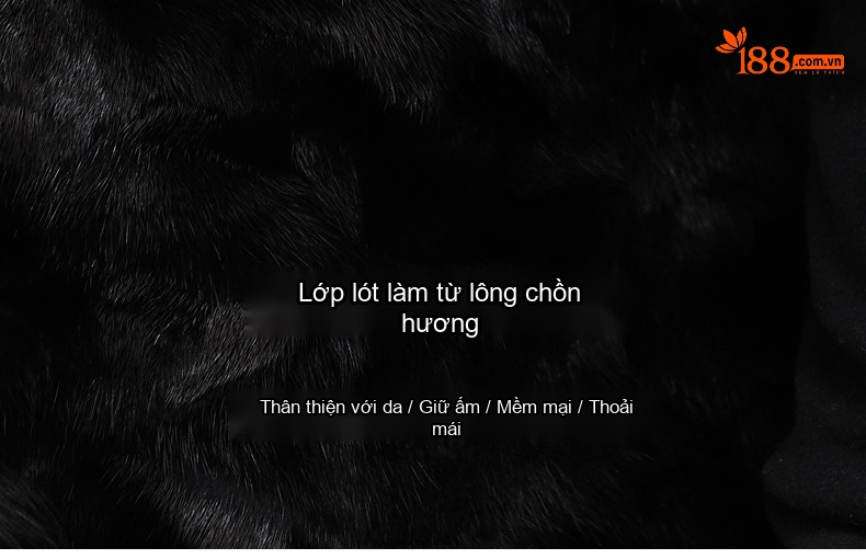Áo Khoác Da Dê Nam Da Thật Lót Lông Chồn Có Thể Tháo Rời Màu Xám Đen chi tiết 4
