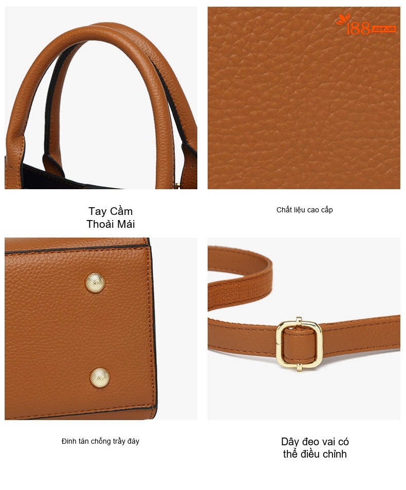 Túi Tote Nữ Đeo Vai Xách Tay Phong Cách Retro Sang Trọng Bộ 3 Chiếc Màu Đen, Xanh Lá, Nâu, Be... chi tiết 10