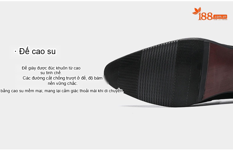 Giày Lười Nam Da Thật Mũi Nhọn Chiều Cao Đế Khoảng 3cm Màu Đen, Nâu chi tiết 11