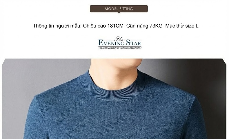 Áo Len Nam Dệt Kim Tay Dài Cổ Tròn Họa Tiết Thời Trang Màu Xanh Dương, Đen, Xám, Nâu chi tiết 8