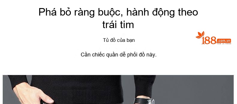 Quần Dài Nam Ống Đứng Lưng Cao Co Giãn Thoải Mái Kiểu Trung Niên Màu Xám Đen, Xanh Dương chi tiết 25