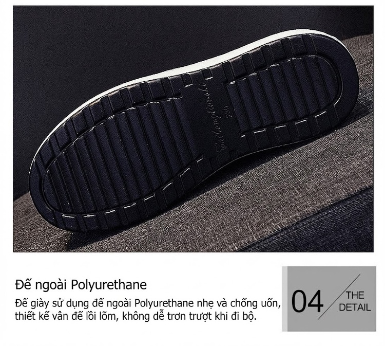 Giày Lười Nữ Da Bóng Đế Xuồng Chiều Cao Đế Khoảng 5cm Màu Trắng, Đen chi tiết 10