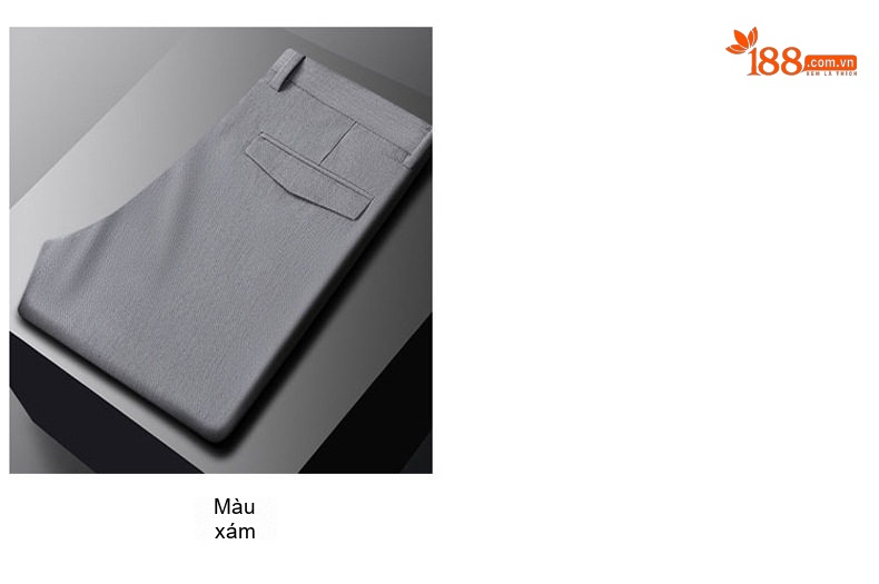 Quần Tây Nam Ống Côn Dáng Dài Mỏng Nhẹ Màu Đen, Xám, Xanh Navy chi tiết 3