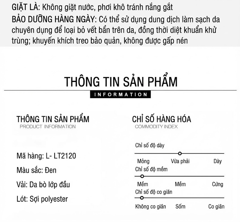 Áo Khoác Da Thật Nam Dáng Ôm Cổ Bẻ Màu Đen chi tiết 4
