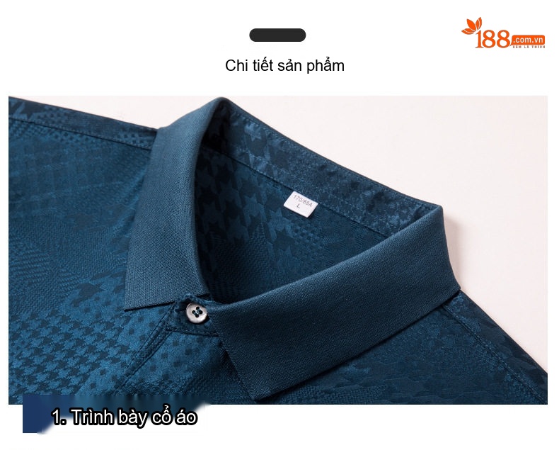 Áo Polo Nam Tay Ngắn Lụa Tơ Tằm Trung Niên Form Rộng Thoải Mái Màu Đen, Trắng, Xanh Navy chi tiết 19