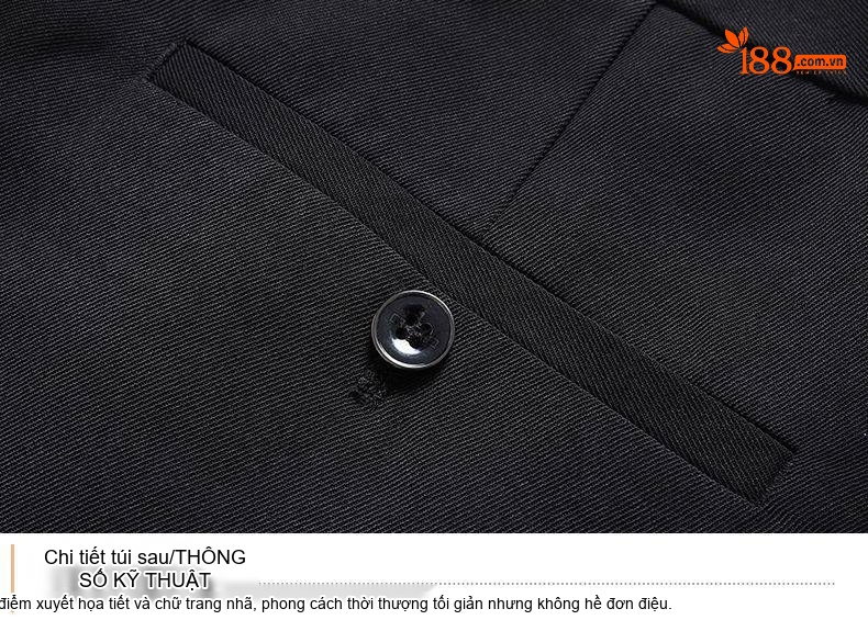 Quần Tây Nam Ống Đứng Dáng Suông Lịch Lãm Dày Dặn Màu Đen, Xám chi tiết 47