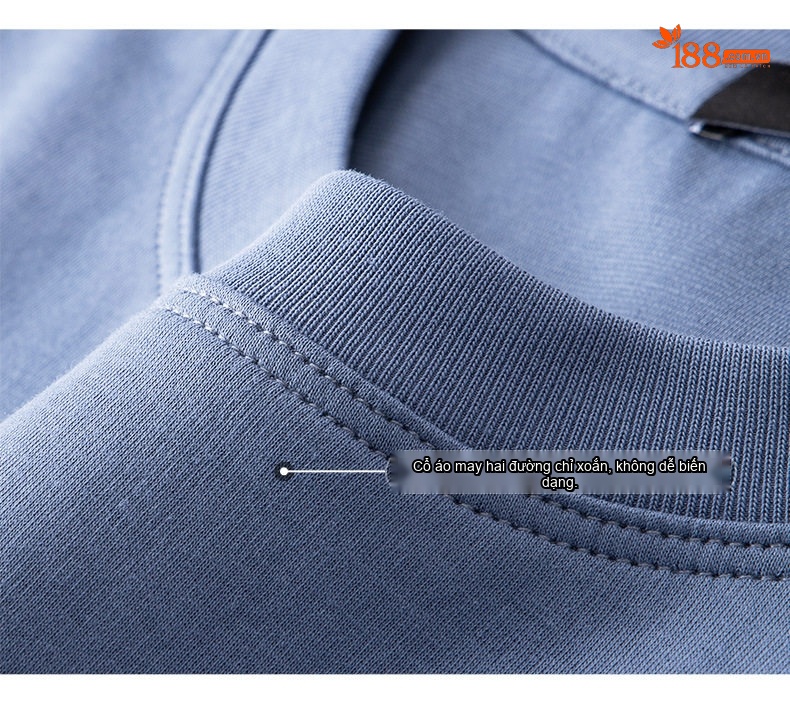 Áo Thun Dài Tay Nam Cotton Lụa Xử Lý Amoniac Màu Trắng, Kem, Nâu, Đen chi tiết 28