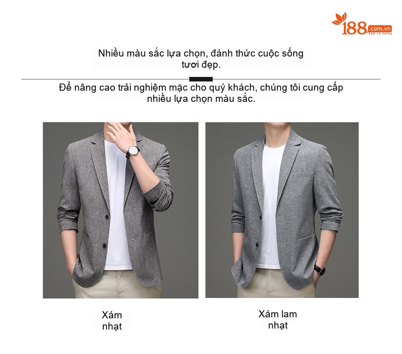 Áo Vest Nam Cotton Linen Mỏng Dáng Ôm Màu Xám chi tiết 3