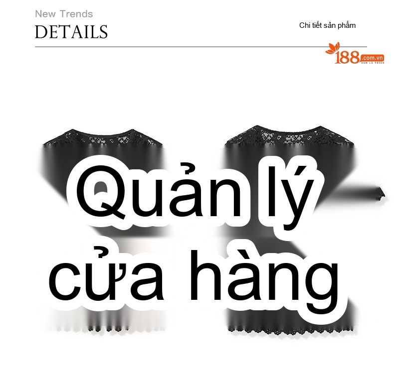 Áo Thun Nữ Ren Co Giãn Tay Ngắn Phong Cách Pháp Màu Đen, Trắng chi tiết 20