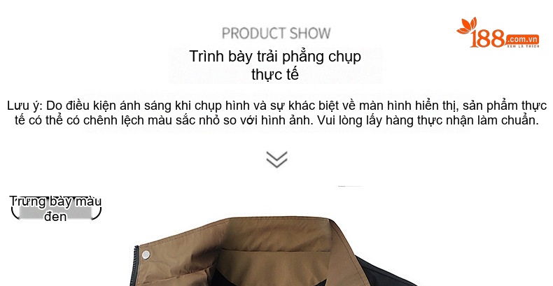 Áo Khoác Bomber Nam Cổ Trụ Phong Cách Công Sở Màu Be, Đen, Xanh chi tiết 9