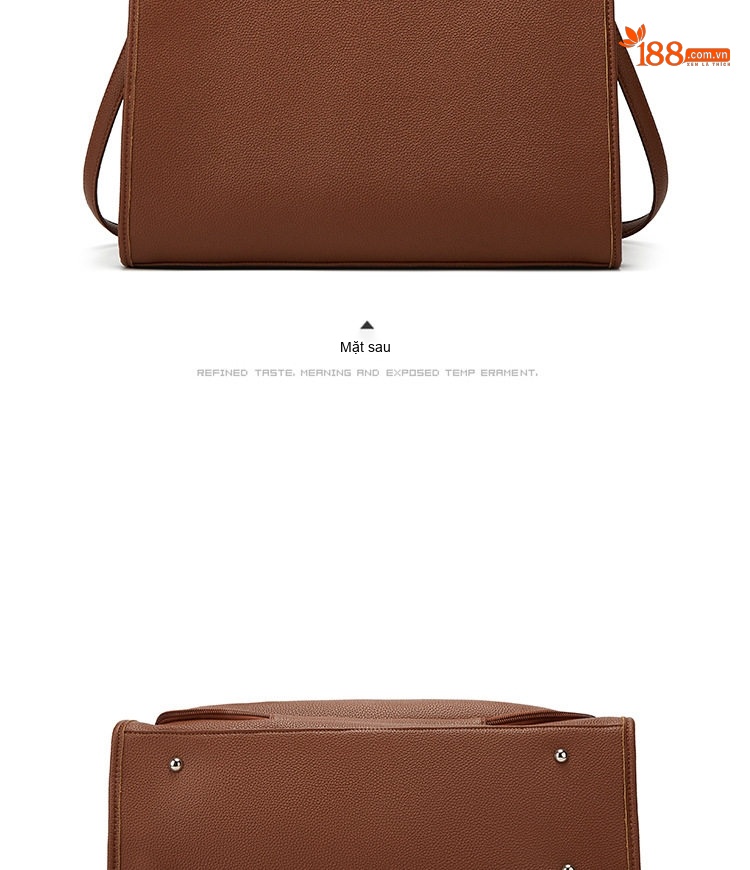 Túi Tote Nữ Đa Năng Da Mờ Sức Chứa Lớn Đựng Laptop Màu Nâu, Đen, Trắng chi tiết 15