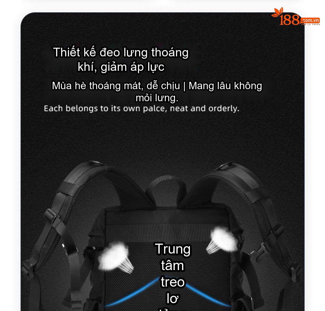 Balo Nam Đeo Lưng Vải Dù Chống Nước Chống Sốc Laptop Đi Học Du Lịch Leo Núi Màu Đen chi tiết 16