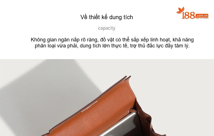 Túi Kelly Nữ Vải Canvas Mềm Mại Lớn Đeo Vai, Xách Tay, Đeo Chéo Màu Trắng, Nâu chi tiết 6
